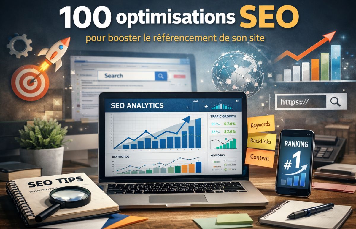 100 optimisations SEO pour booster le référencement de son site